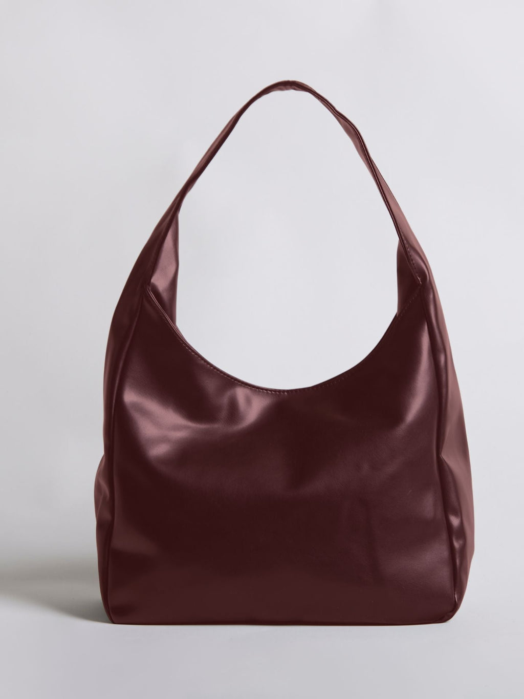 Simple Vegan Hobo Shoulder Bag - Empty Design