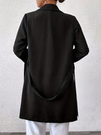 Remy | Dual-Sided Long Coat with Belted Tie