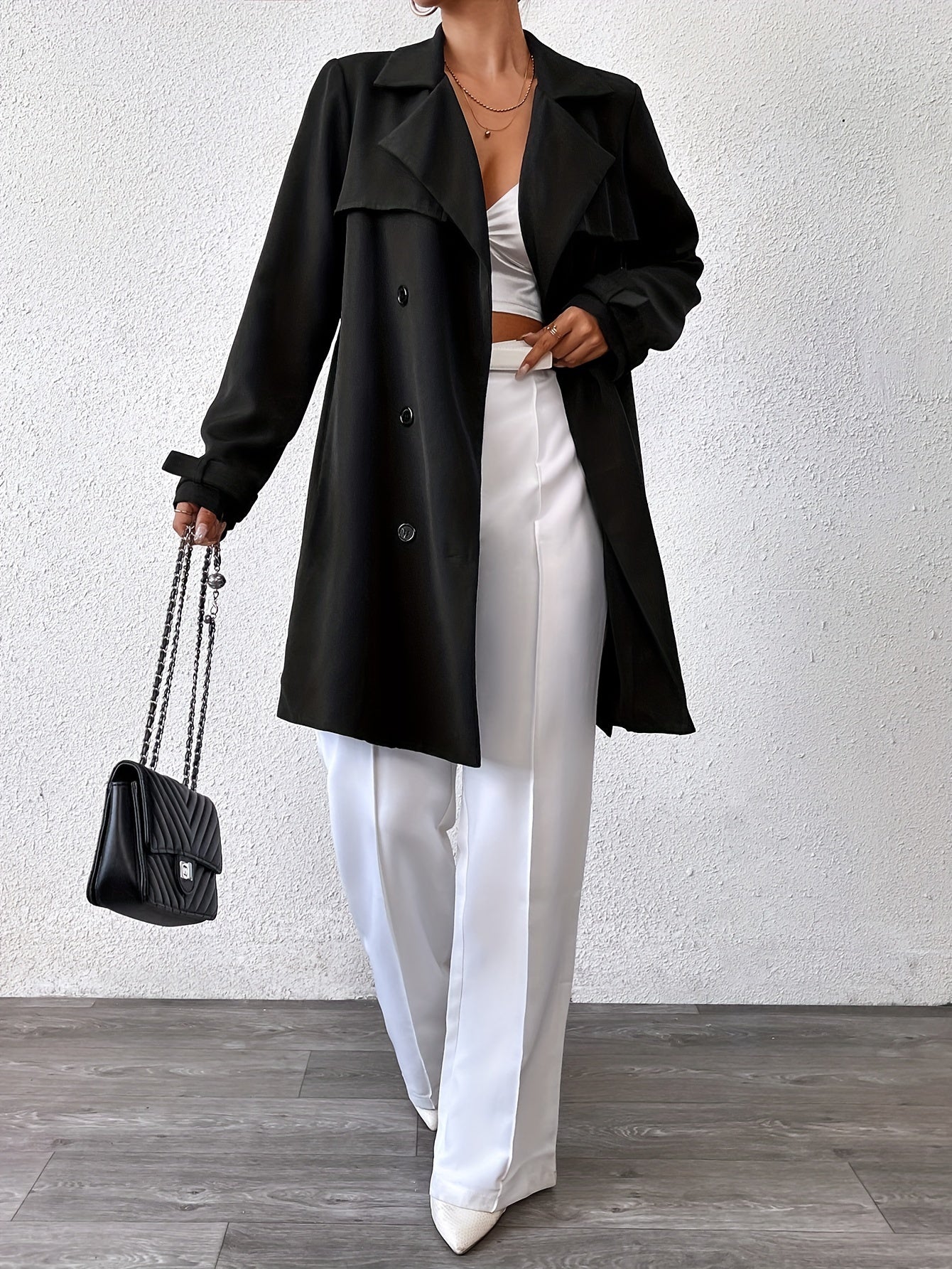 Remy | Dual-Sided Long Coat with Belted Tie