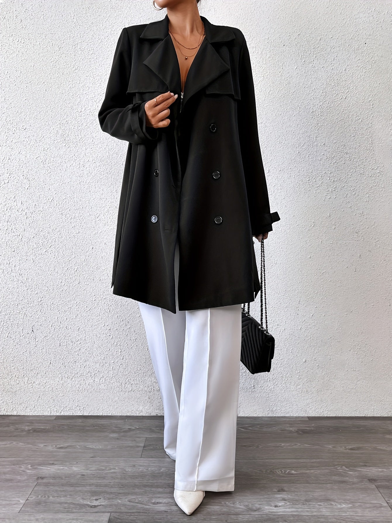 Remy | Dual-Sided Long Coat with Belted Tie