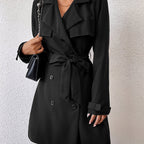 Remy | Dual-Sided Long Coat with Belted Tie