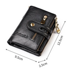 Vintage Leather Wallet with Stylish Chain!