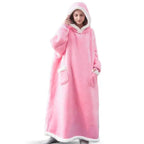 Oversized Sleeved Blanket Robe with Head Opening