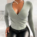 Sandra | Alluring Women's Sweater with Deep V-Neck