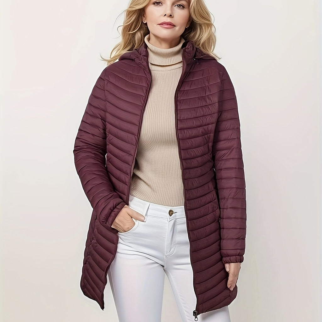 Sara | Hooded Quilted Jacket with Zip Front for Casual Wear
