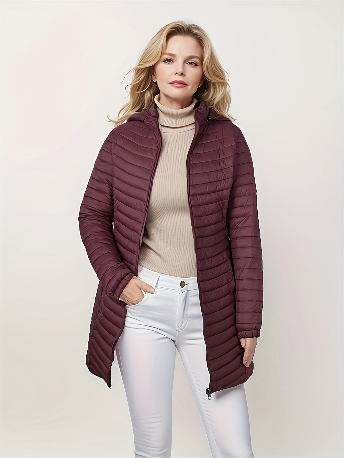 Sara | Hooded Quilted Jacket with Zip Front for Casual Wear