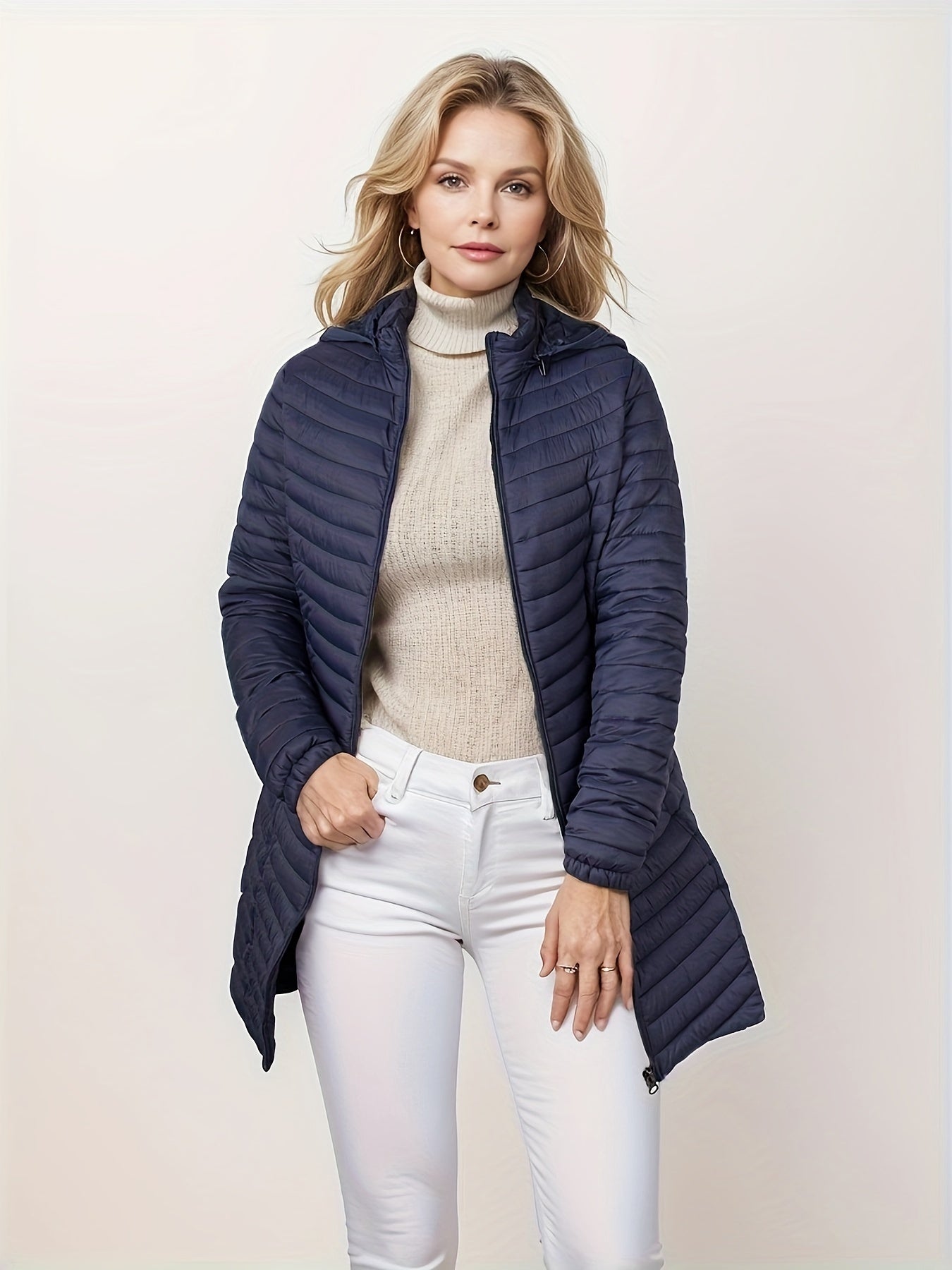 Sara | Hooded Quilted Jacket with Zip Front for Casual Wear