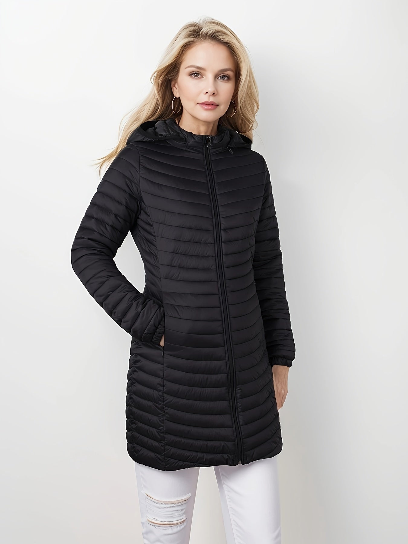 Sara | Hooded Quilted Jacket with Zip Front for Casual Wear