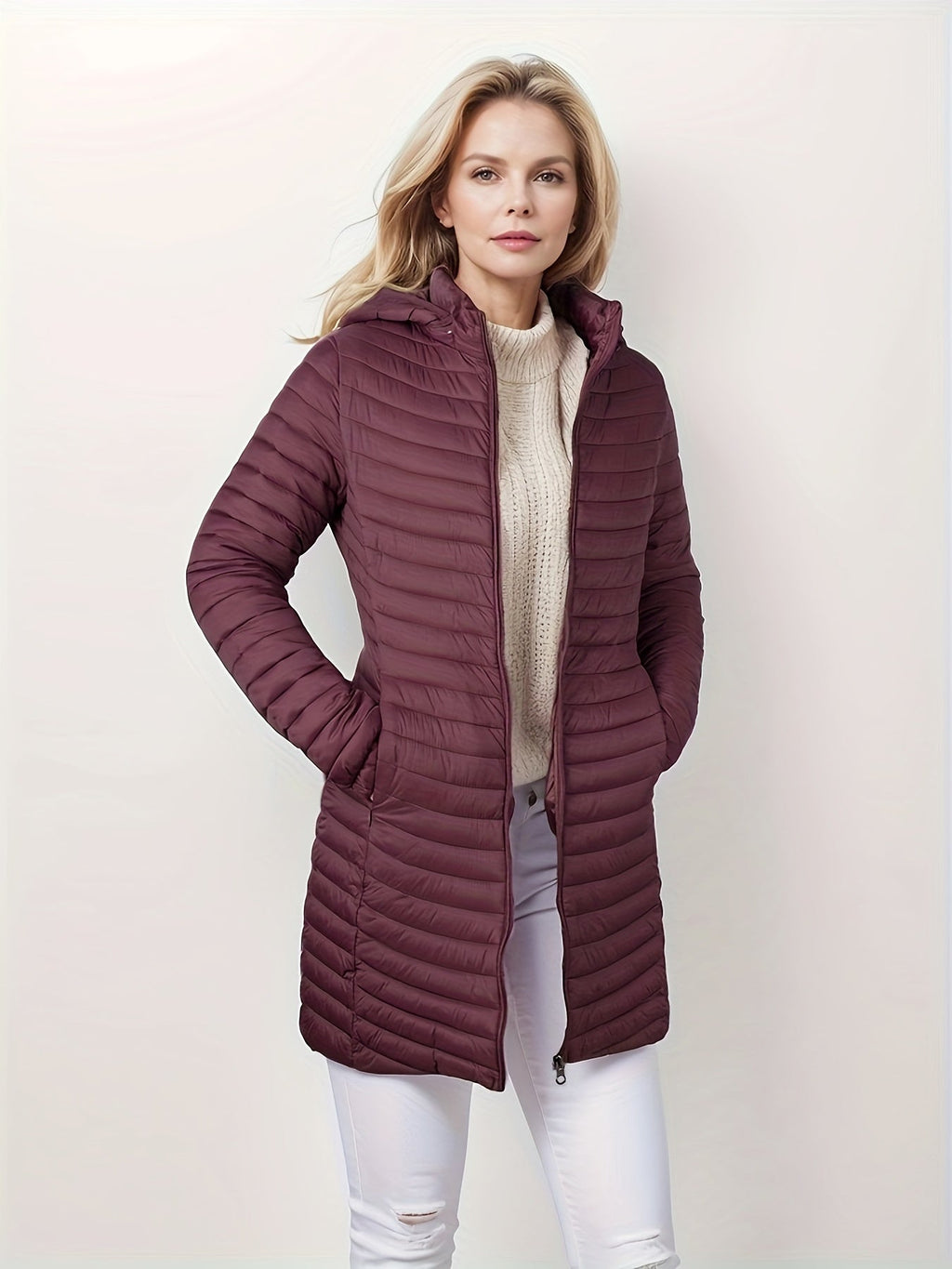 Sara | Hooded Quilted Jacket with Zip Front for Casual Wear