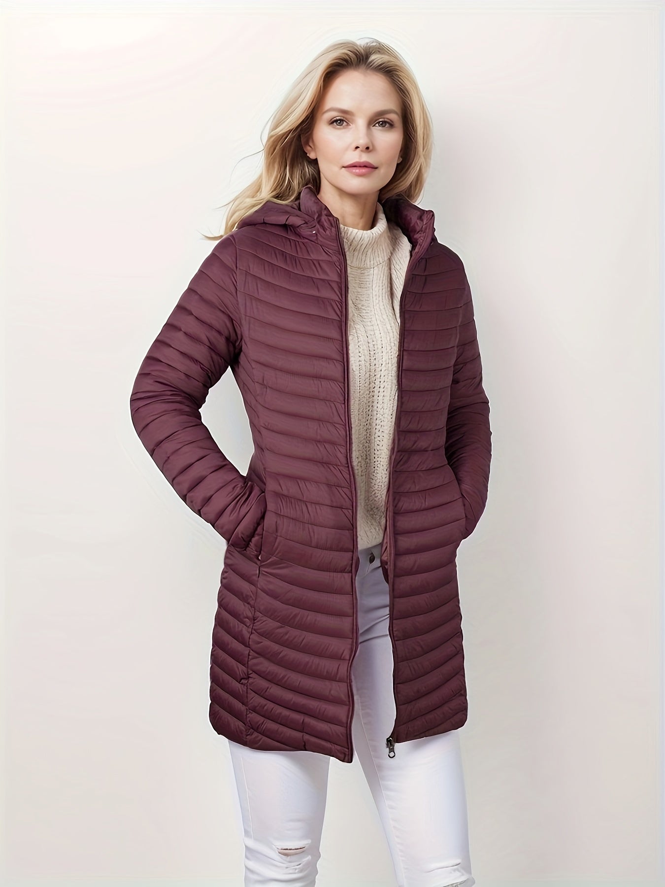 Sara | Hooded Quilted Jacket with Zip Front for Casual Wear