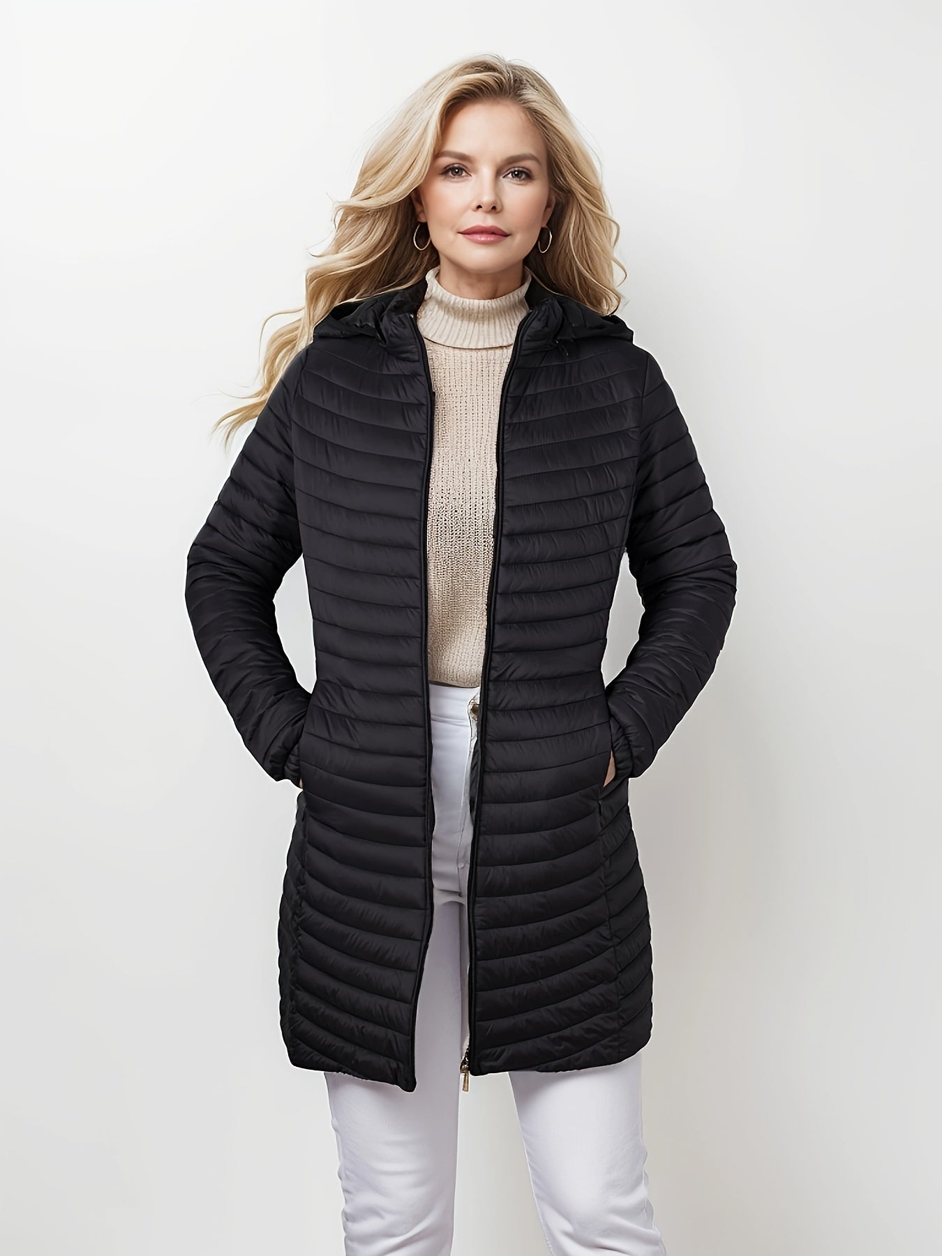 Sara | Hooded Quilted Jacket with Zip Front for Casual Wear