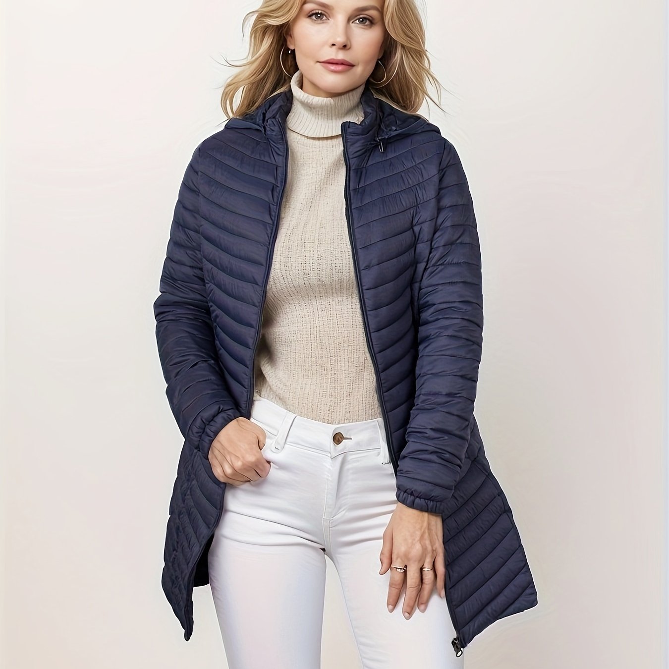 Sara | Hooded Quilted Jacket with Zip Front for Casual Wear