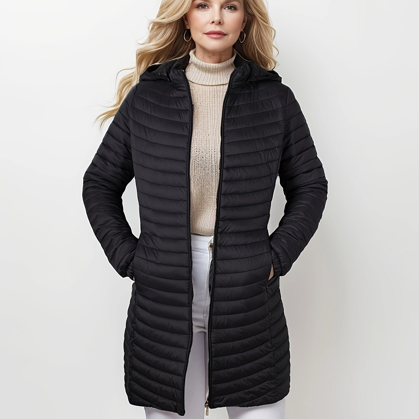 Sara | Hooded Quilted Jacket with Zip Front for Casual Wear