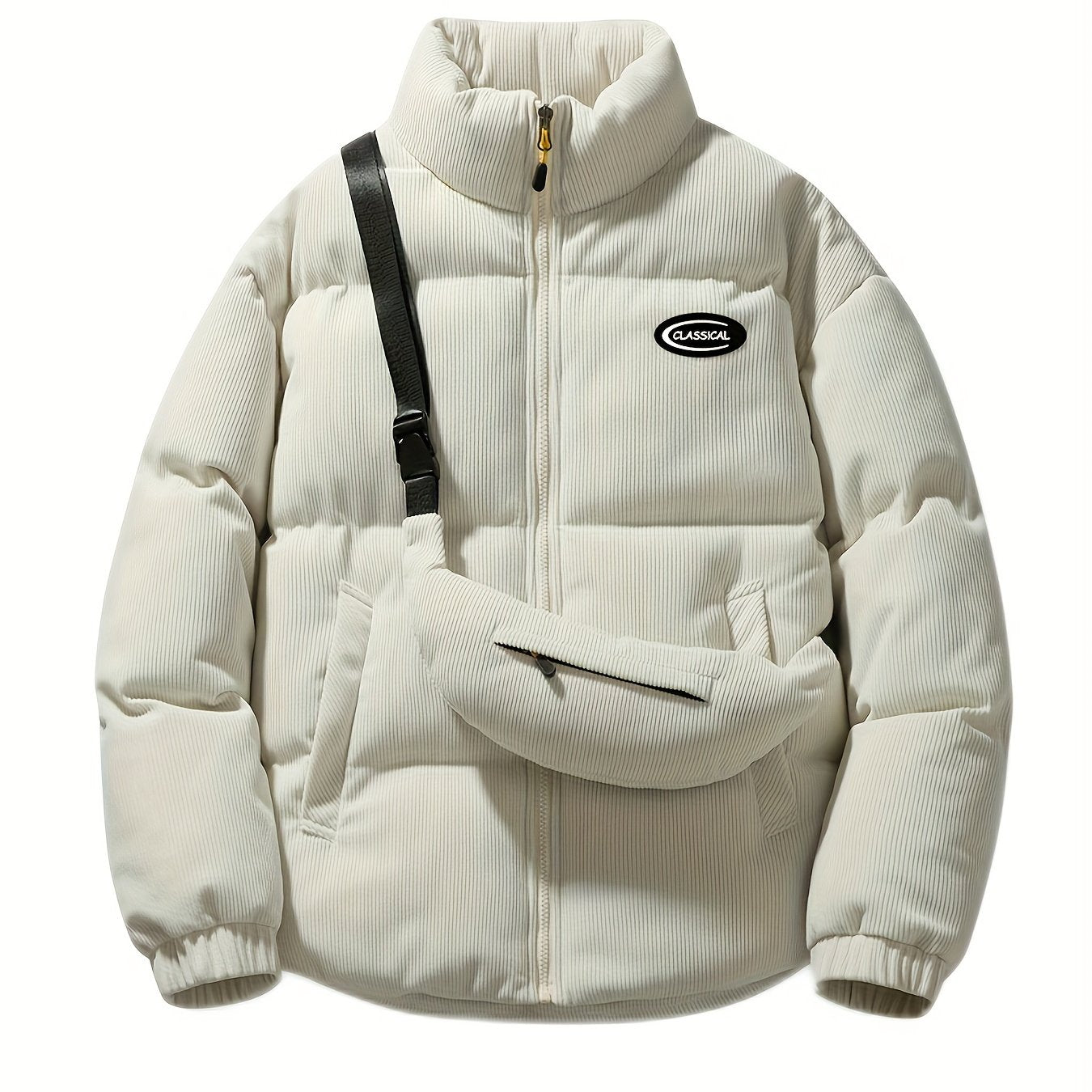 Sara | Corduroy Winter Coat with Matching Shoulder Bag