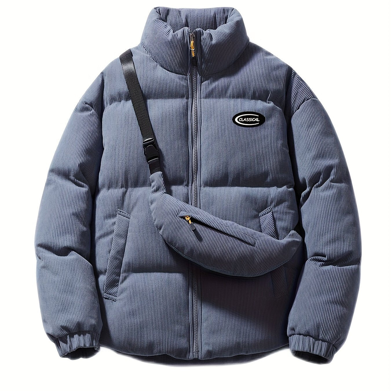 Sara | Corduroy Winter Coat with Matching Shoulder Bag