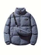 Sara | Corduroy Winter Coat with Matching Shoulder Bag