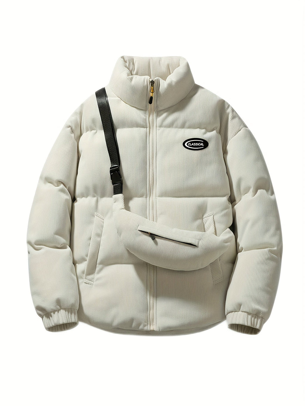 Sara | Corduroy Winter Coat with Matching Shoulder Bag