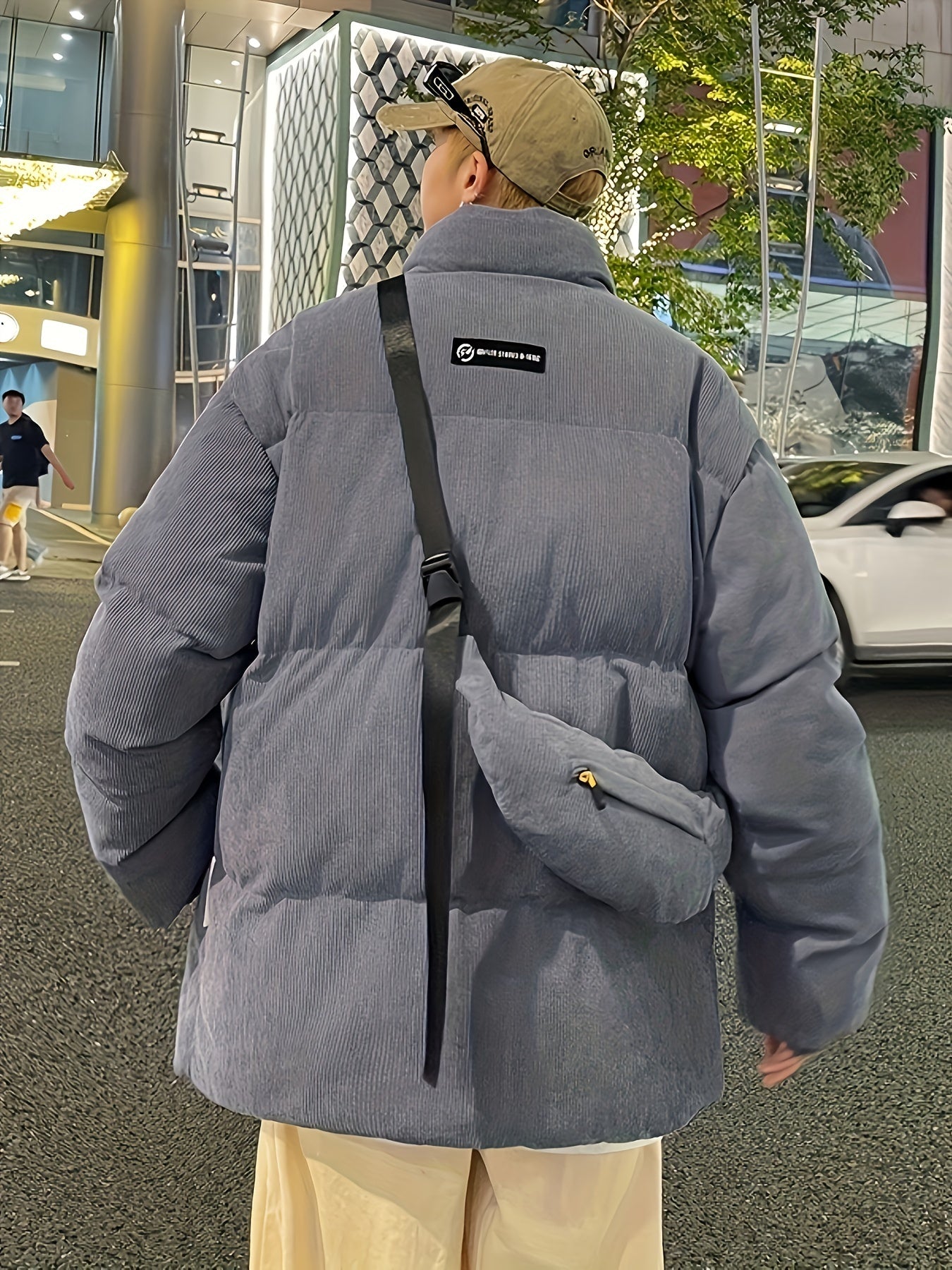 Sara | Corduroy Winter Coat with Matching Shoulder Bag