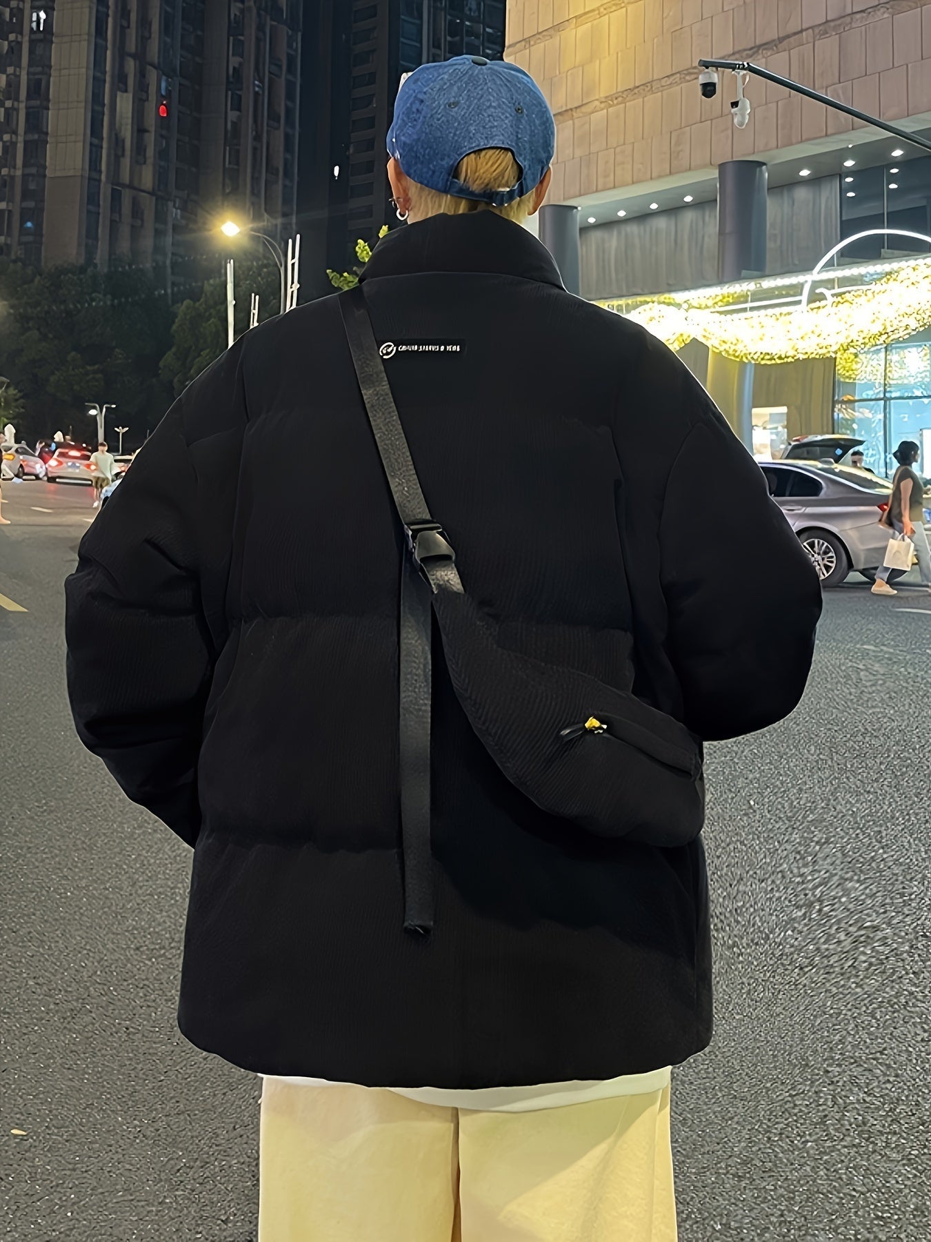 Sara | Corduroy Winter Coat with Matching Shoulder Bag