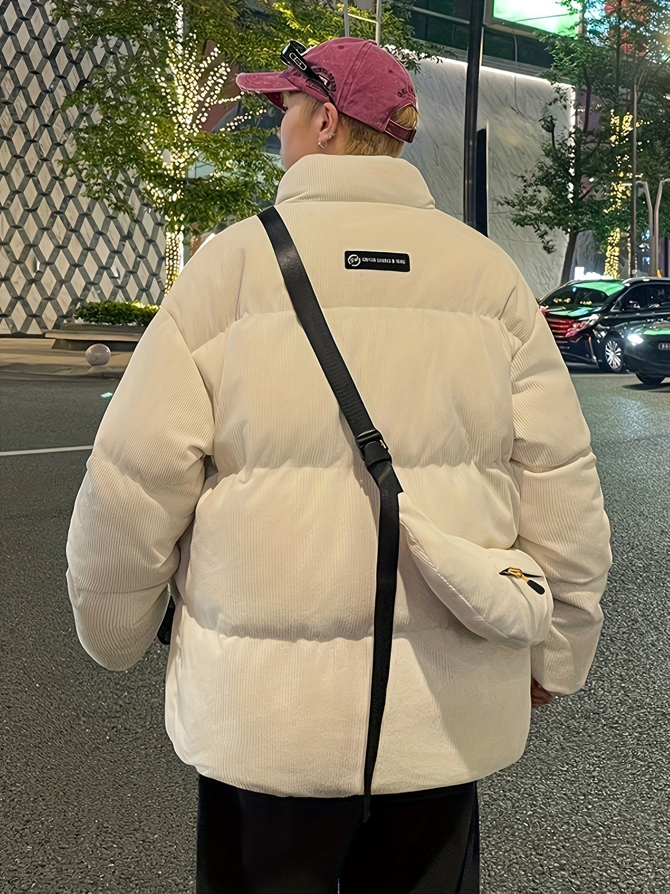 Sara | Corduroy Winter Coat with Matching Shoulder Bag