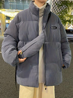 Sara | Corduroy Winter Coat with Matching Shoulder Bag