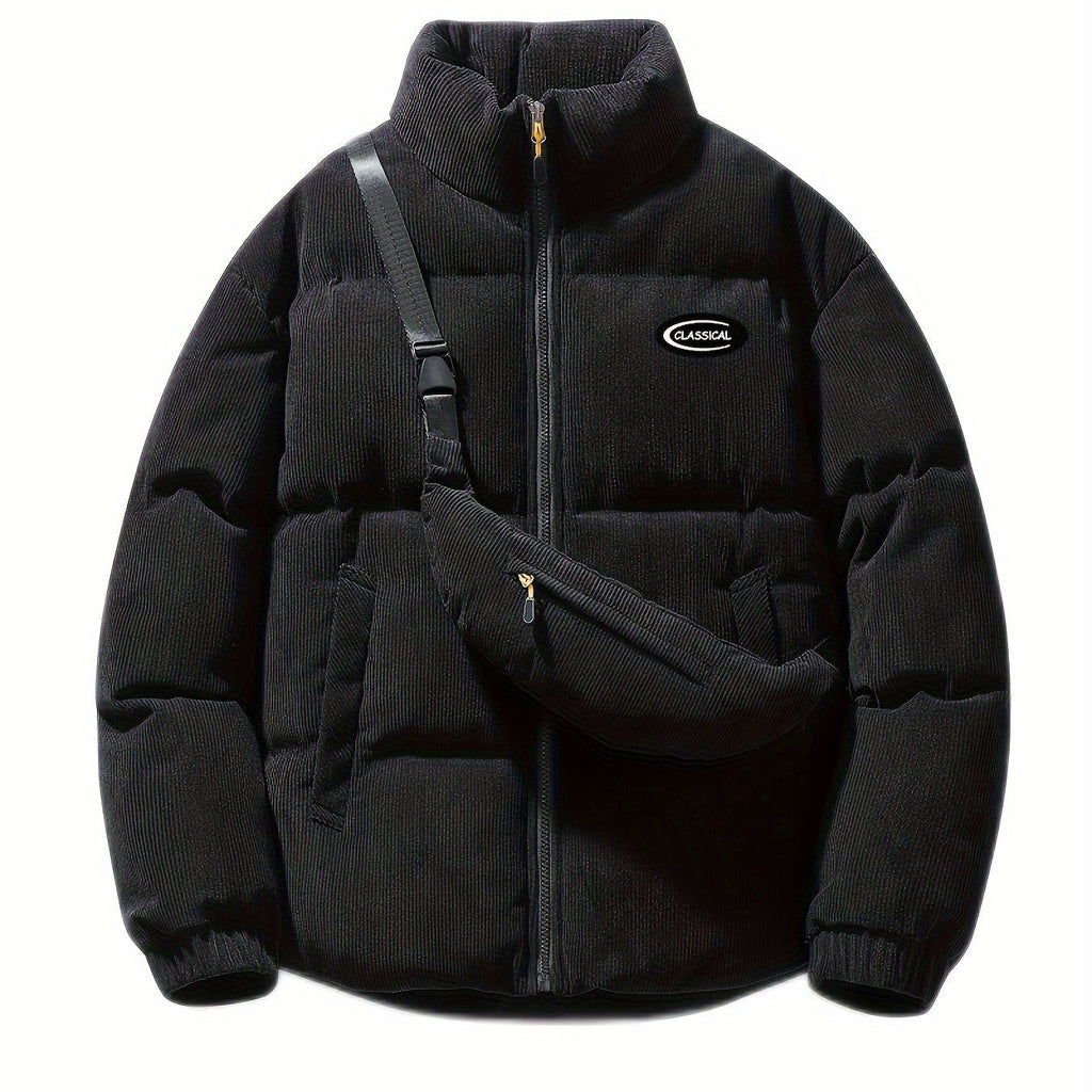 Sara | Corduroy Winter Coat with Matching Shoulder Bag