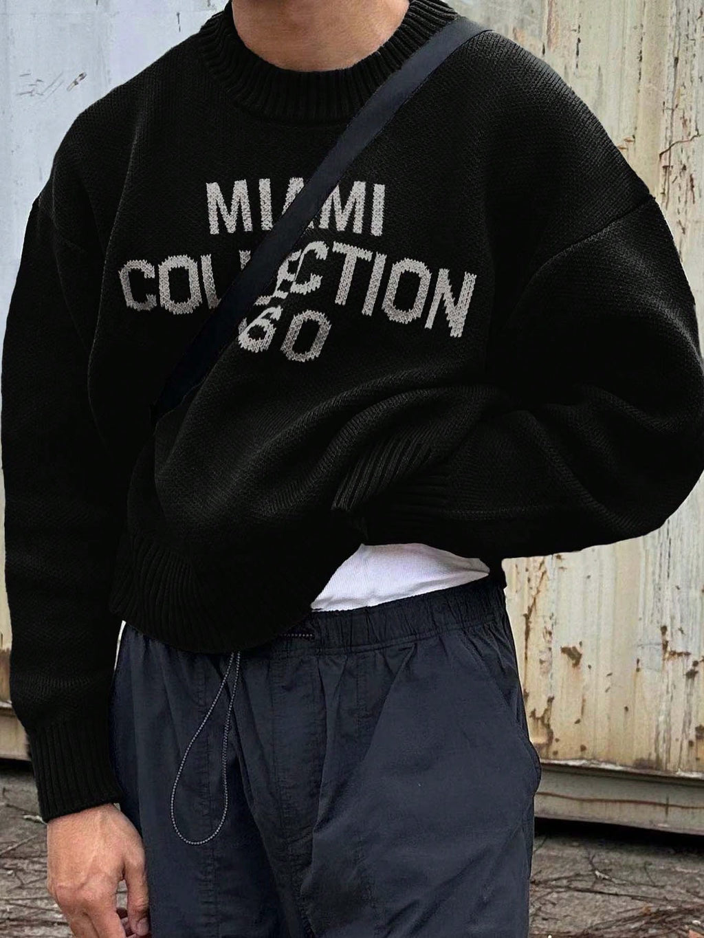 Sem | Men's Knitted Round Neck Jumper in American Street Style