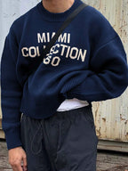 Sem | Men's Knitted Round Neck Jumper in American Street Style