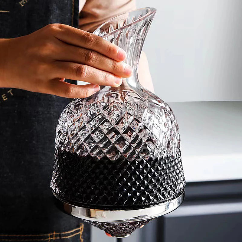 Stylish Rotating Crystal Carafe