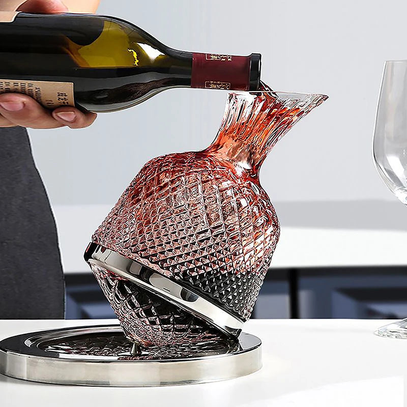 Stylish Rotating Crystal Carafe