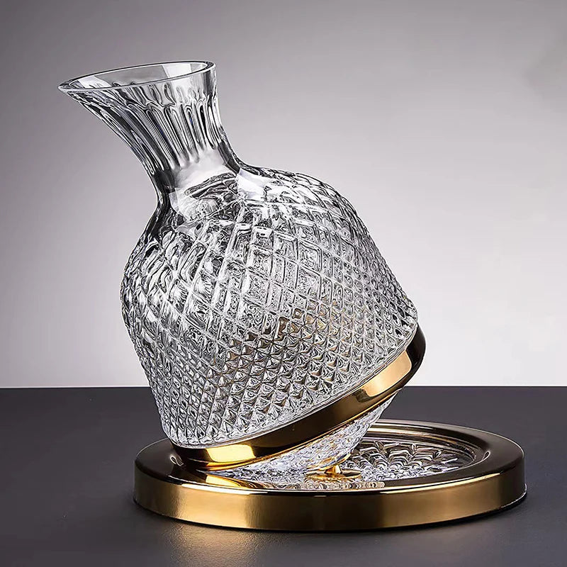 Stylish Rotating Crystal Carafe