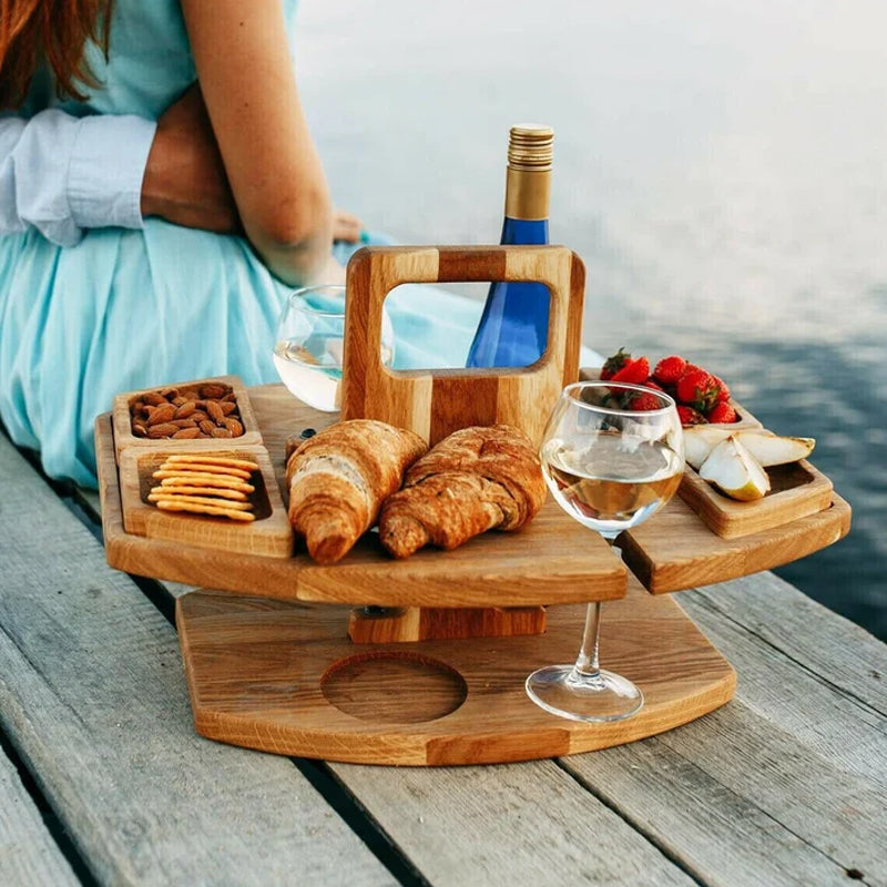Chic Wooden Wine Tray – Ideal for Every Celebration