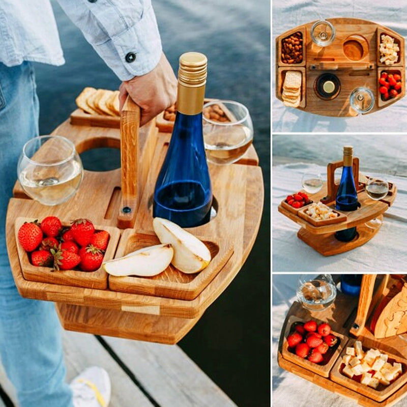 Chic Wooden Wine Tray – Ideal for Every Celebration
