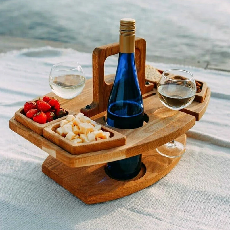 Chic Wooden Wine Tray – Ideal for Every Celebration