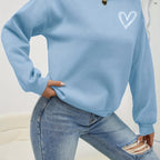 Sophie | Long Sleeve Casual Sweatshirt with Heart Print