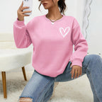 Sophie | Long Sleeve Casual Sweatshirt with Heart Print
