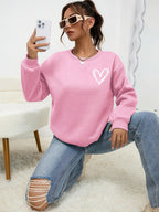 Sophie | Long Sleeve Casual Sweatshirt with Heart Print