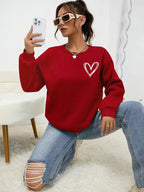 Sophie | Long Sleeve Casual Sweatshirt with Heart Print