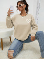 Sophie | Long Sleeve Casual Sweatshirt with Heart Print