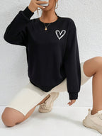 Sophie | Long Sleeve Casual Sweatshirt with Heart Print