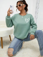Sophie | Long Sleeve Casual Sweatshirt with Heart Print