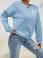 Sophie | Long Sleeve Casual Sweatshirt with Heart Print
