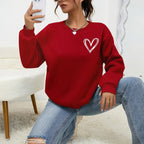 Sophie | Long Sleeve Casual Sweatshirt with Heart Print