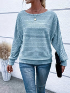 Sophie | Solid Color Long Sleeve Round Neck Sweater
