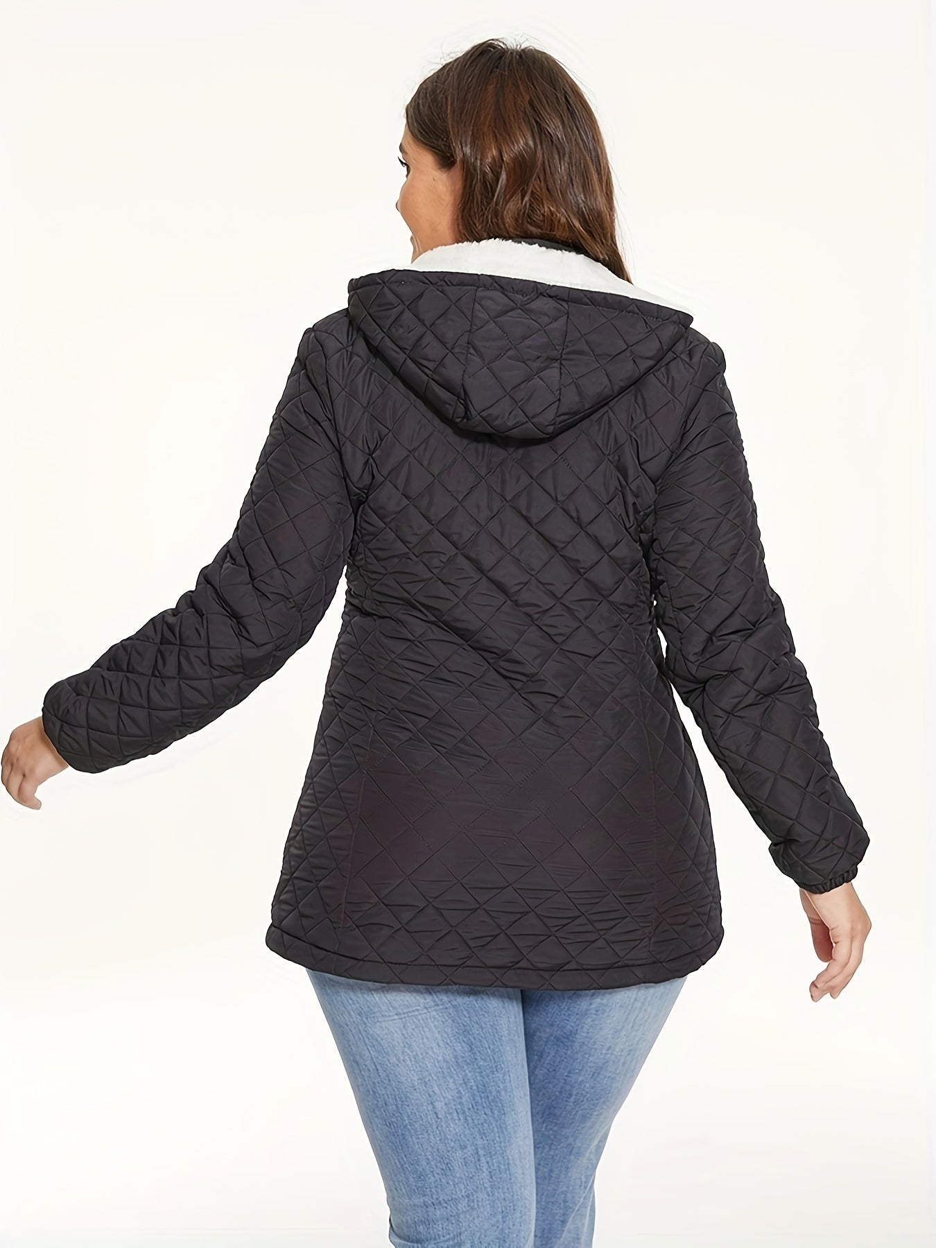 Sophie | Plus Size Elegant Quilted Hooded Coat