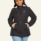 Sophie | Plus Size Elegant Quilted Hooded Coat