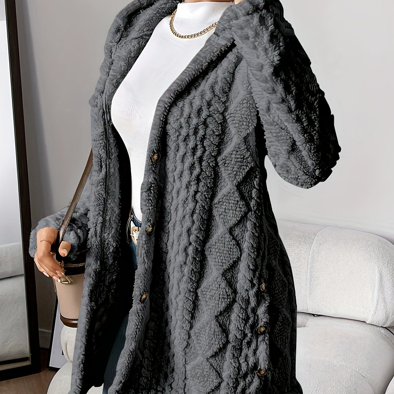 Sophie | Cozy Teddy Hoodie Coat