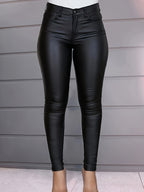 Sophie | High-Waisted Coated Skinny Jeans