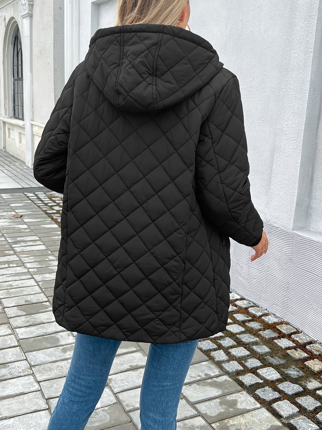 Sophie | Quilted Puffy Jacket with Zipper and Faux Fur Lining