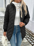 Sophie | Quilted Puffy Jacket with Zipper and Faux Fur Lining